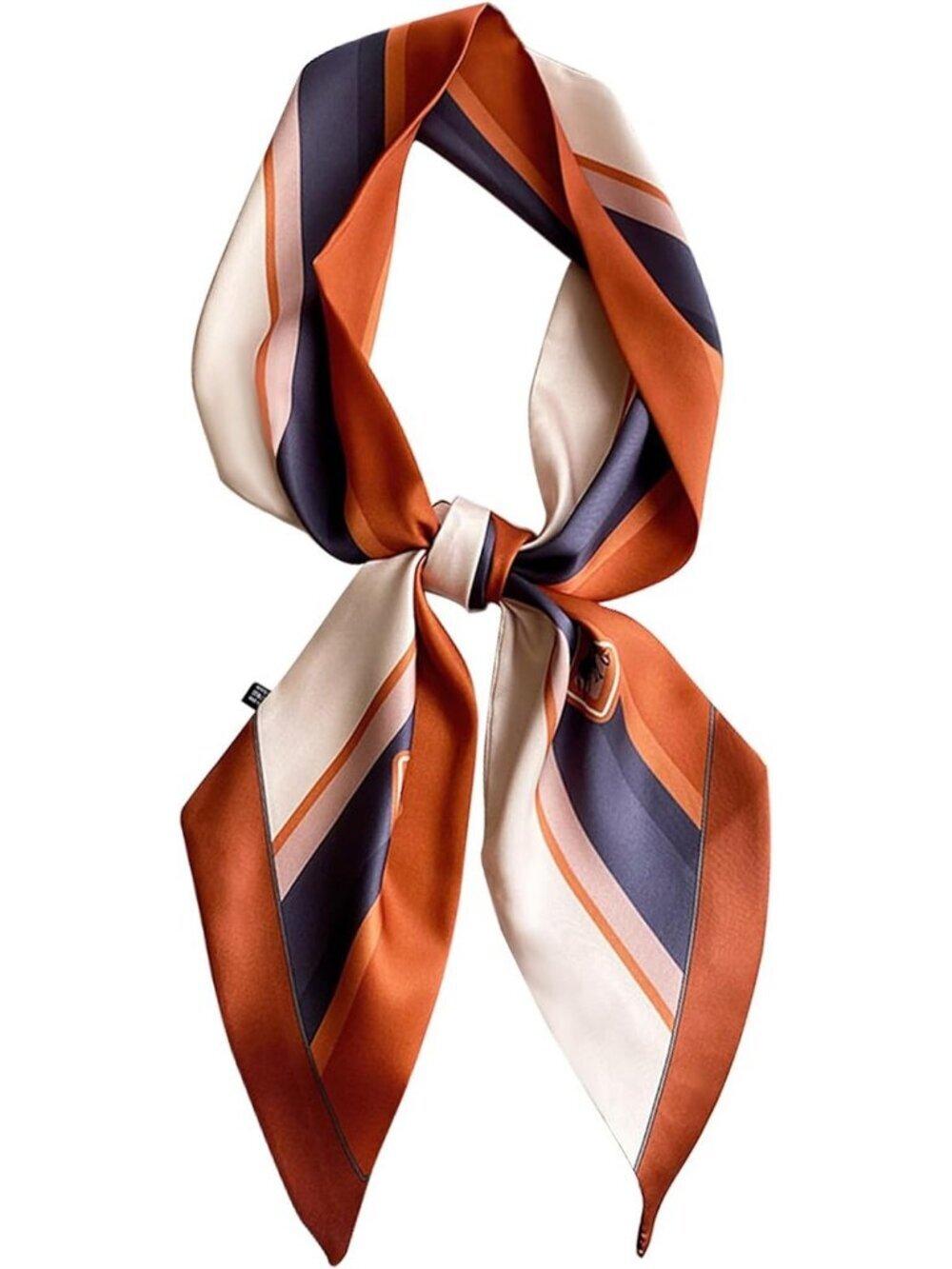 Women's Purple and Orange Silky Satin Headscarf Wrap Lightweight Scarves Scarf